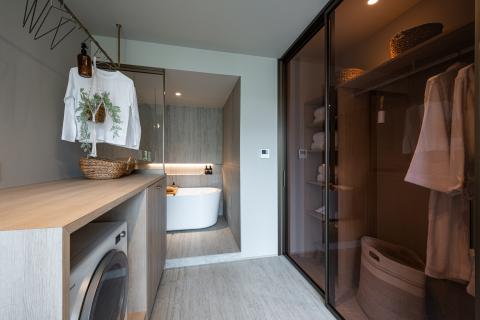 家事室にも最適なランドリールーム