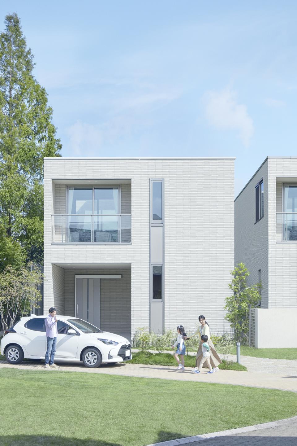 プライバシーを確保しながら光を取り込む外観